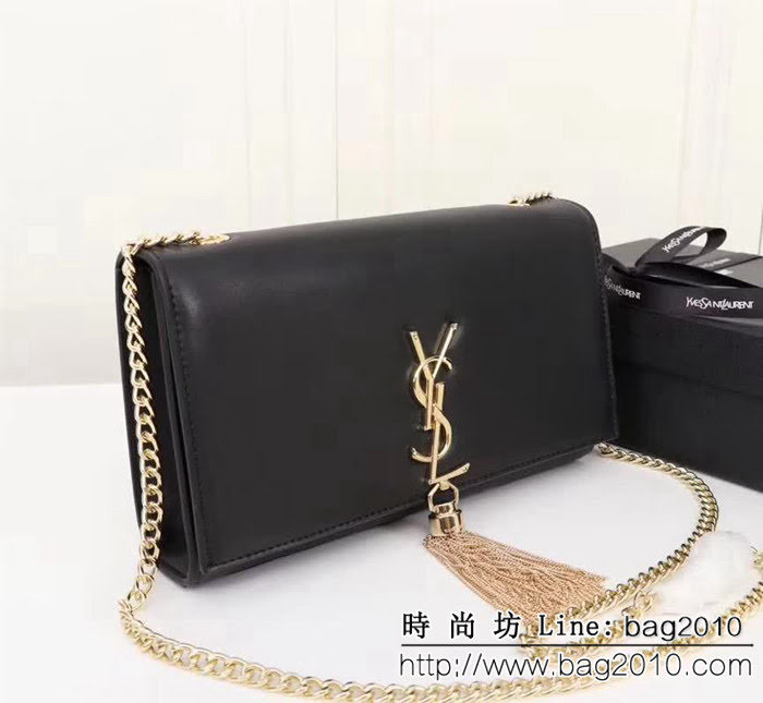 YSL聖羅蘭 經典款 原版南非牛皮 原版五金 鏈條斜挎包 311227-1 YAS1178